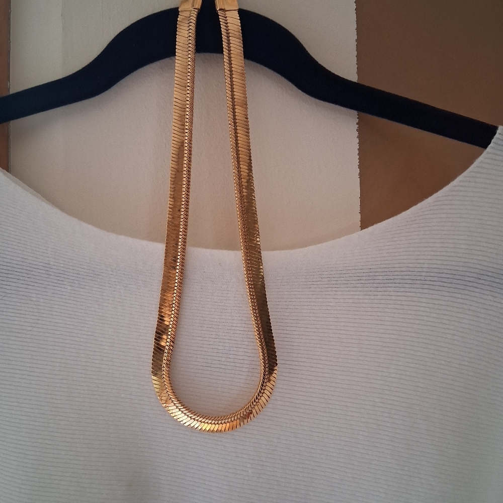 Slinky and Slim Gold Plated Necklace